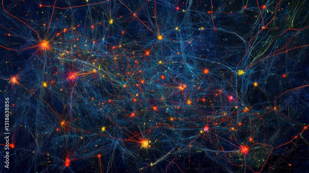 Poster cosmic web: a stunning visualization of the cosmic web, depicting the vast network of galaxies and d