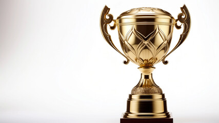 trophée du vainqueur isolé sur un fond blanc