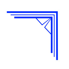 Decorative corners frames doodle set.