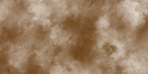 Worn brown marble or cracked concrete background, Watercolor brown sky, spot, abstraction. Wild grass, bushes,Abstract brown watercolor illustration banner, wallpaper