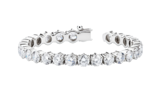 Tennis Bracelet on transparent background - Powered by Adobe