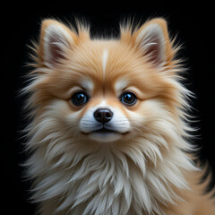 Obraz premium Adorable Pomeranian Puppy Fluffy Cute