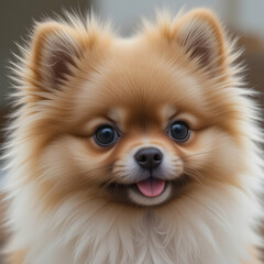 Obraz premium Adorable Pomeranian Puppy Fluffy Dog Photo