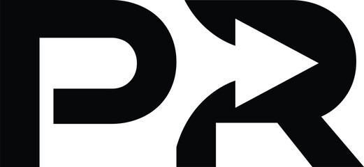 Letter R with Arrow, Letter R arrow logo design, letter r marketing logo design with vector illustration