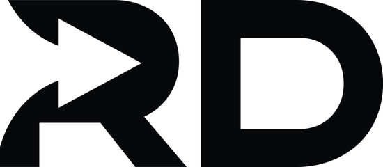 Letter R with Arrow, Letter R arrow logo design, letter r marketing logo design with vector illustration