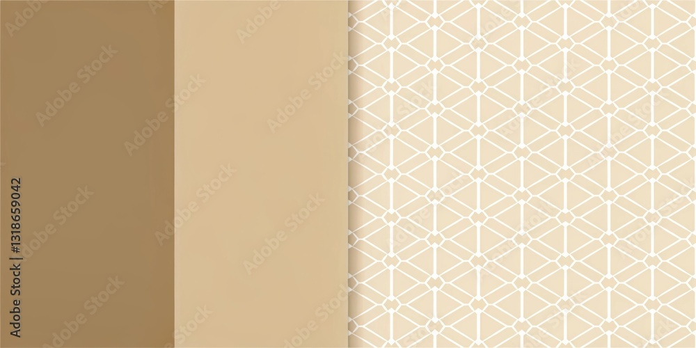 Poster minimalist abstract background with beige and white geometric pattern