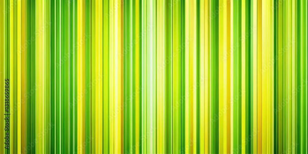 Poster Abstract Pattern of Vertical Green and Yellow Stripes with Subtle Gradient Effects