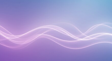 A dreamy abstract composition with soft, glowing purple waves flowing like mist