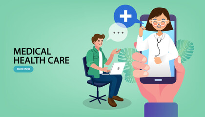 doctor providing a medical consultation to a patient in a clinic. Concept of professional healthcare, telemedicine, and diagnosis.
