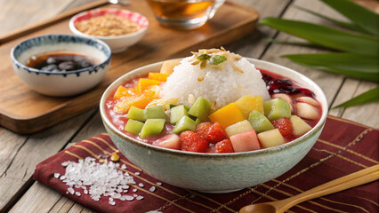 soup buah, Very delicious fruit soup for breaking the fast during the month of Ramadan