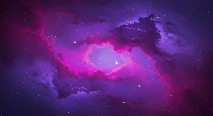 Fototapeta premium A textured abstract background with splashes of violet, indigo, and magenta creating a cosmic feel.