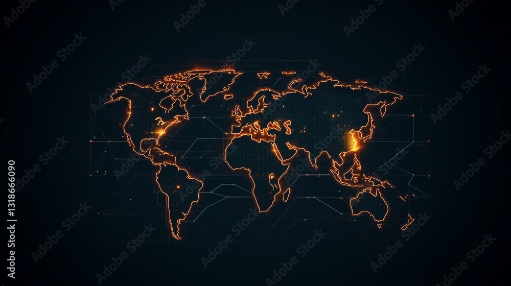 Poster a modern and minimalistic tech-inspired digital backdrop featuring thin glowing network lines formin
