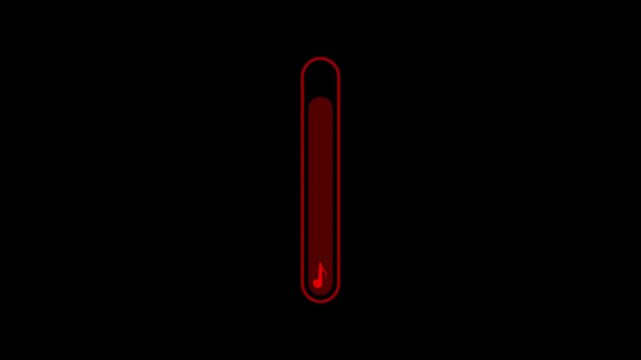 Modern Volume Slider Animation on Black background