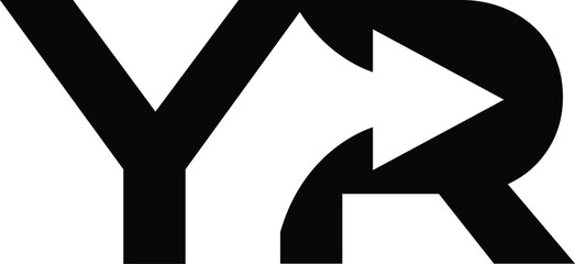 Letter R with Arrow, Letter R arrow logo design, letter r marketing logo design with vector illustration