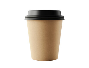 Blank disposable coffee cup mockup, studio shot