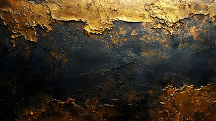 Abstract Gold And Black Metallic Texture Background