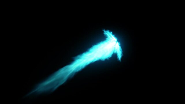 abstract blue muzzle sci-fi falsh spark  background with alpha channel