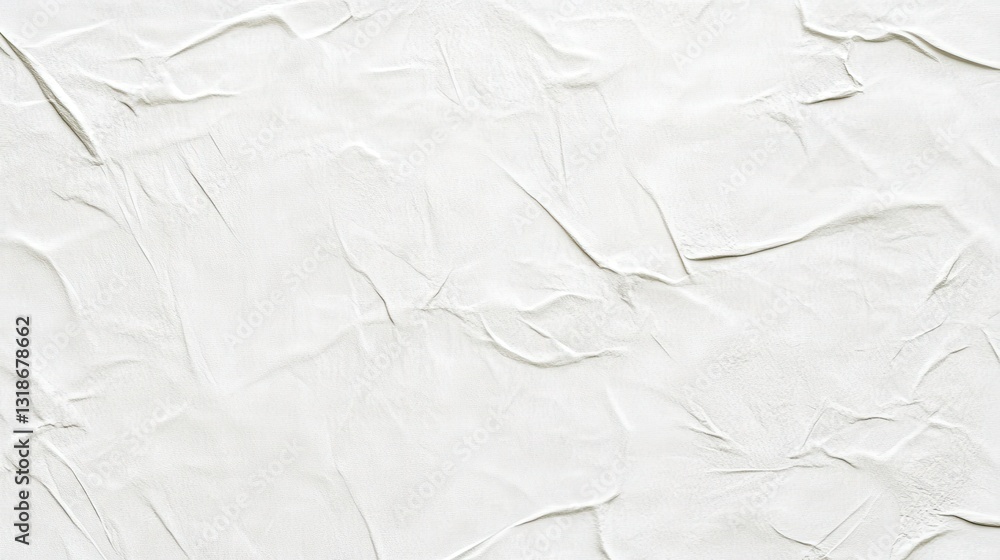 Poster textured white background with crumpled paper effect, suitable for various design applications