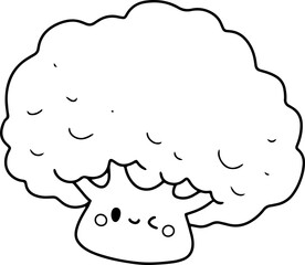 broccoli cartoon doodle