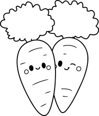 carrot cartoon doodle