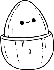 almond cartoon doodle