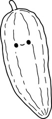 bitter gourd cartoon doodle