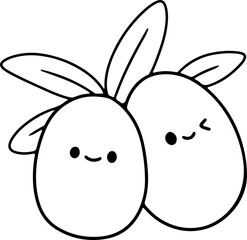 olive cartoon doodle