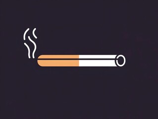 Smoke cigarette icon logo smoking tobacco Nicotine Addiction unhealty habit