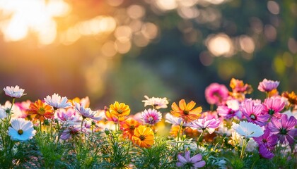 Obraz premium Nature of flower in garden using as cover page background natural flora wallpaper. Generated image