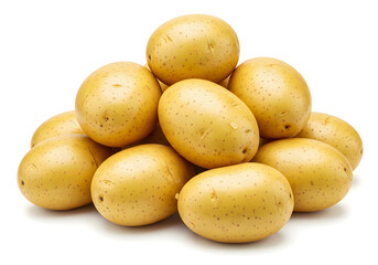 Fresh Potato, Raw Potato Isolated, Pile of Potatoes, Organic Food