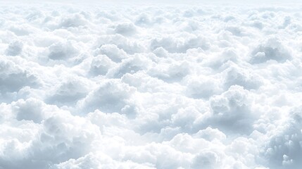 Fototapeta premium Expansive Field of Soft White Clouds Under Clear Blue Sky at Daytime