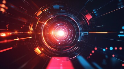 Obraz premium Futuristic luxury background with a powerful high tech aesthetic and glowing aura effect