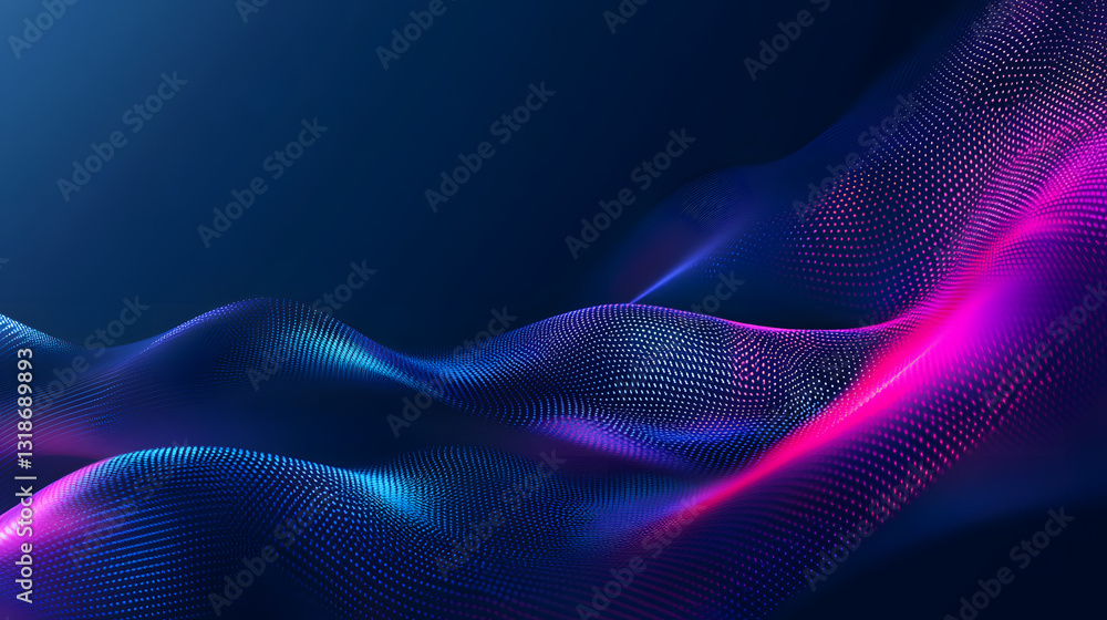 Poster abstract technology particles mesh background