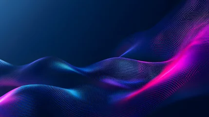 Fotobehang Abstract technology particles mesh background  © Latif