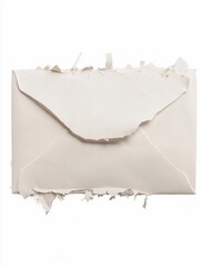 Torn and Shredded Envelope with a Single Piece of Paper Inside