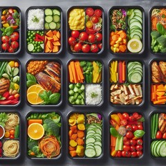 Nutritious Meal Ideas Easy and Colorful Lunch Boxes Filled with Protein Vegetables and Whole Grains