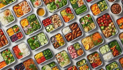 Vibrant and Fresh Meal Prep Aesthetic and Healthy Lunch Boxes for a Balanced Diet