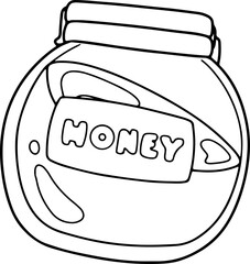 honey jar doodle cartoon