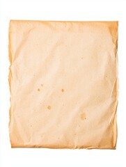 Tattered Wrapper for Single Sandwich on White Background