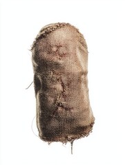 Worn Single Fabric Glove Finger With Threadbare Texture and Detail