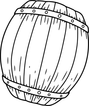 recommend clip art: wooden barrel doodle cartoon