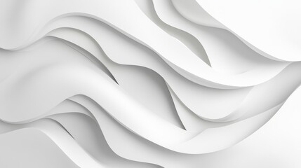 Obraz premium Abstract white waves, elegant design