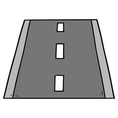 road illustration hand drawn isolated vector