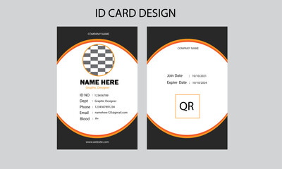 corporate minimal business id card design template 