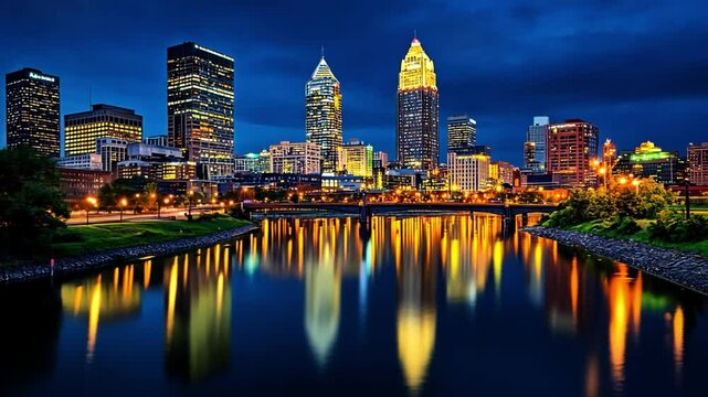 Urban nightscape photography capturing vibrant streetlights, serene reflections, and motion-filled city vibes.