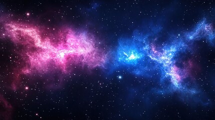 Obraz premium Cosmic Abstract Scene with Swirling Particles and Radiant Energy Bursts, Vivid Colors and Galactic Depth, Perfect for Fantasy and Visionary Concepts