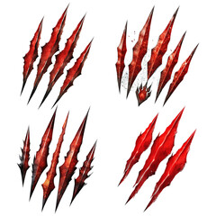 red autumn leaves on white background