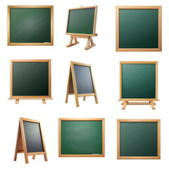 set of chalkboard with wooden frame
