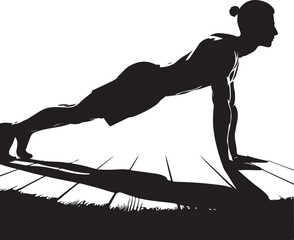 Plank pose vector illustration