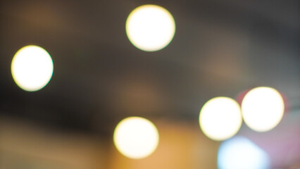 defocused of lights in the room for abstract background